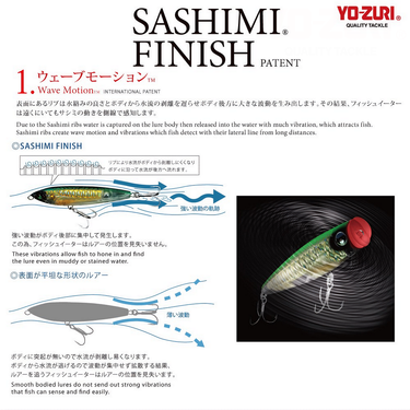 YOZURI - SASHIMI PENCIL FW FLOATING 100mm R971 FISHING LURES