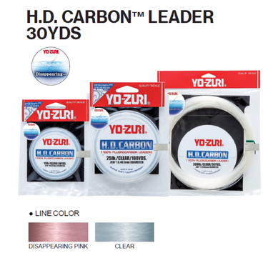 YOZURI - H.D.CARBON FLUOROCARBON 100% LEADER CL / DP LEADER LINE 30YDS (28M) /100YDS (92M)