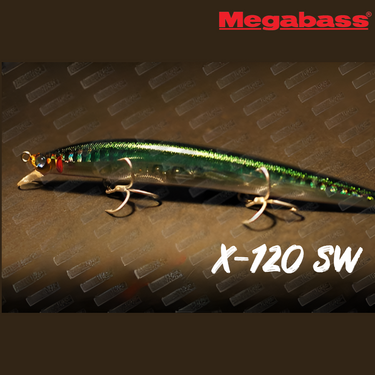 MEGABASS - X-120 SW 121mm 12.5g SLOW FLOATING JERKBAIT LURE MINNOW LURE CASTING