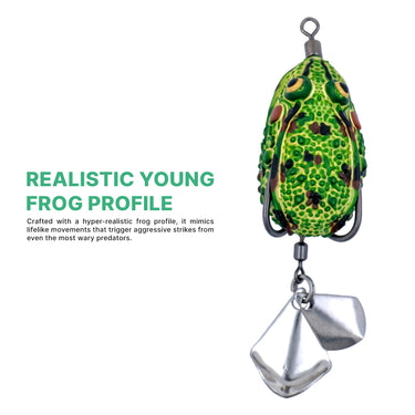 LURESFACTORY - DIGGY RUBBER FROG 35mm 7g SOFT FROG TOPWATER