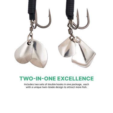 LURESFACTORY - JAPAN DOUBLE HOOK w/DOUBLE BLADE TWIN BLADE