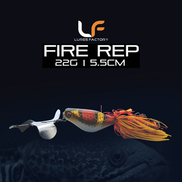 LURESFACTORY - MF FIRE REP 5.5cm 10.5g HARDBODY LURE TOPWATER