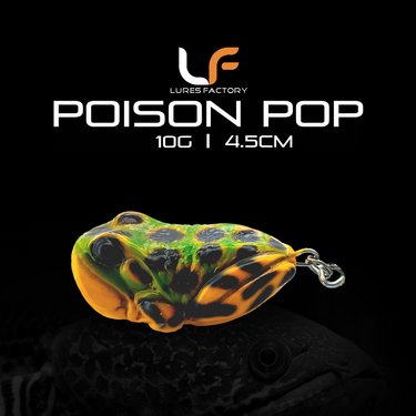 LURESFACTORY - MF POISON POP 4.5cm 9.3g HARDBODY LURE TOPWATER