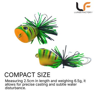 LURESFACTORY - TR CRAZY FROG N SERIES 2.5cm 6g HARDBODY LURE TOPWATER