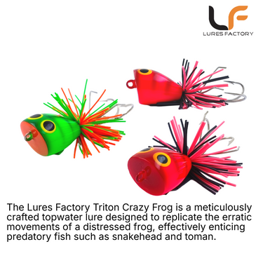 LURESFACTORY - TR CRAZY FROG 2.5cm 6g HARDBODY LURE TOPWATER