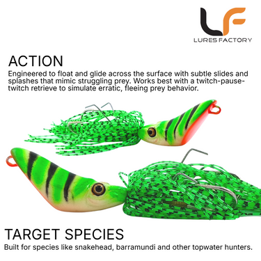 LURESFACTORY - TR SQUID ZAA 4.5cm 9g HARDBODY LURE TOPWATER