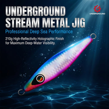 UNDERGROUND - STREAM 60g/80g/120g/140g/180g/210g METAL JIG JIGGING FISHING