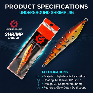 UNDERGROUND - SHRIMP 80g/100g/120g METAL JIG