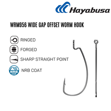 HAYABUSA - WIDE GAP OFF SET WORM HOOK EB956 MADE IN JAPAN