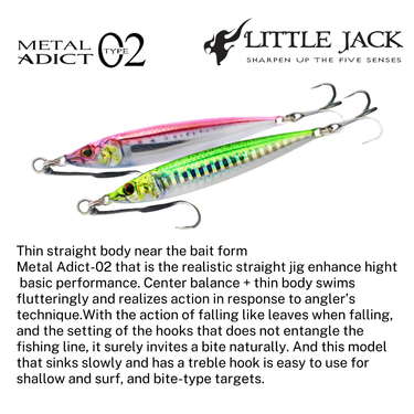 LITTLE JACK - METAL ADICT TYPE-02 20g/30g/40g METAL JIG FISHING LURE