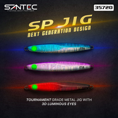 SANTEC - SP METAL JIG 21g/28g/40g FAST JIG GLOW EYE JIG FISHING