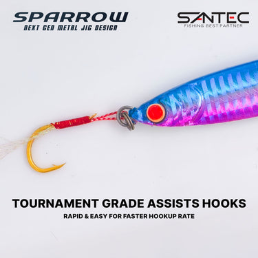 SANTEC - SPARROW METAL JIG - 5g/7g/14g/21g/28g/40g/55g/75g/75g/110g FAST JIG GLOW LUMINOUS MICRO JIG SALTWATER