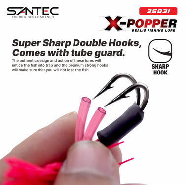 SANTEC - X-POPPER TOPWATER FROG LURE 4CM 8.3G SPLASH POPPING