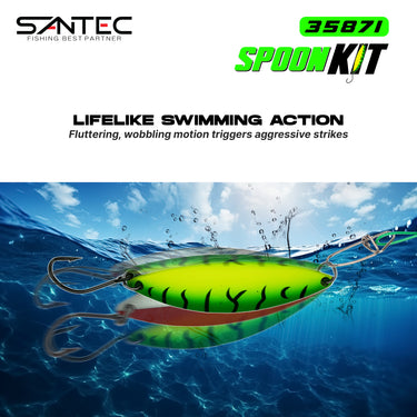 SANTEC - SPOON KIT 7g/10g 5PCS SEBARAU FISHING