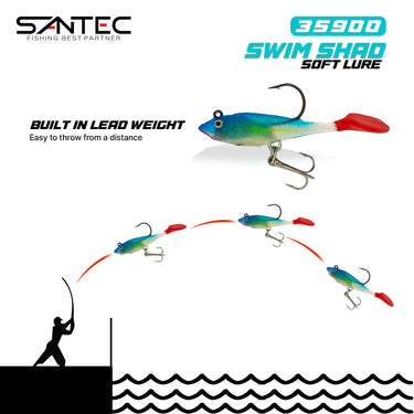 SANTEC - SWIM SHAD 2"/3" SOFT LURE FISHING LURE