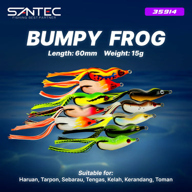 SANTEC - BUMPY FROG 60mm 15g SOFT FROG