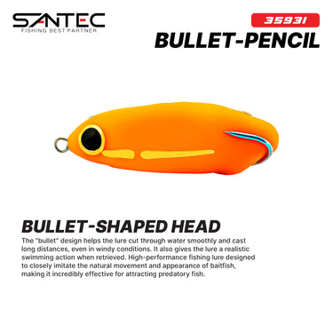 SANTEC - BULLET PENCIL WALKDOG 6cm 6.5g SOFT LURES SOFT BAIT