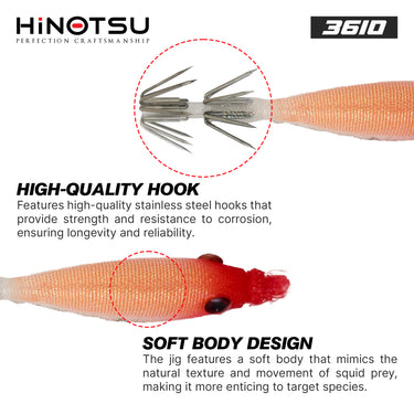 HINOTSU - HIKARI SOFT SUTTE 65mm/75mm SABIKI SQUID FISHING