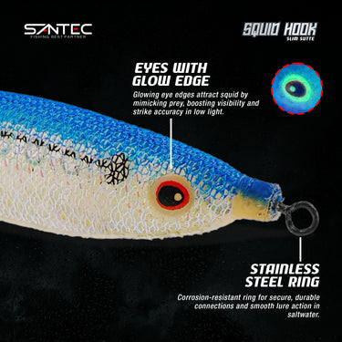 SANTEC - SLIM SUTTE SQUID HOOK 3632 SQUID FISHING