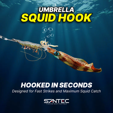 SANTEC - UMBRELLA SQUID HOOK - U SHAPE/ V SHAPE SQUID FISHING