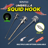 SANTEC - UMBRELLA SQUID HOOK - U SHAPE/ V SHAPE SQUID FISHING