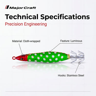 MAJOR CRAFT - SQUID METAL GAME 45g/56g/75g SUTTE JIG LURE GSSS SQUID JIG
