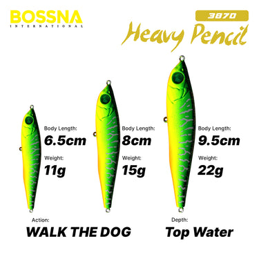 BOSSNA - HEAVY PENCIL 11g/15g/22g SINKING PENCIL FISHING LURES