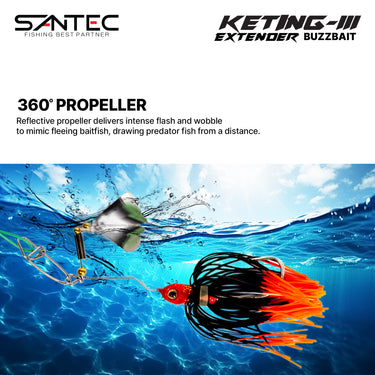 SANTEC - KETING III EXTENDER BUZZBAIT 11g/21g/31g CASTING TOMAN HARUAN SNAKEHEAD