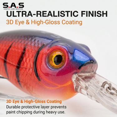 S.A.S - DANCER CRANK 65mm 10g SHALLOW FLOATING HARDBODY FISHING LURE