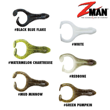 Z-MAN - HARD LEG FROGZ 4"x 3PCS SOFT LURE SOFT BAIT TOPWATER FROG
