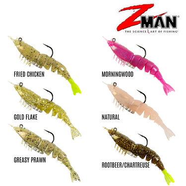 Z-MAN - EZ SHRIMPZ RIGGED 3.5" X 2PCS SOFT LURE SOFT BAIT