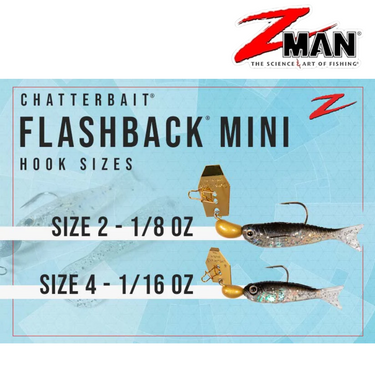Z-MAN - CHATTERBAIT FLASHBACK MINI FISHING LURE SPINNIR BAIT