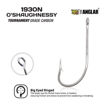 THE ANGLAR - 1930 O'SHAUGHNESSY RINGED HOOK 403 NICKEL FISHING HOOK