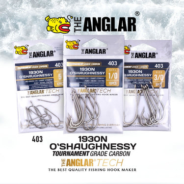 THE ANGLAR - 1930 O'SHAUGHNESSY RINGED HOOK 403 NICKEL FISHING HOOK