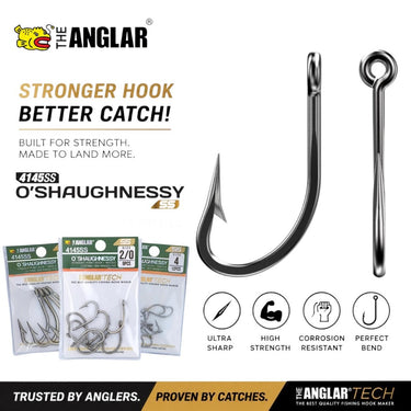 THE ANGLAR - O'SHAUGHNESSY 4145SS STAINLESS STEEL HOOK PACK
