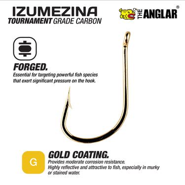 THE ANGLAR - IZUMEZINA HOOK RINGED GOLD 4179 FISHING HOOK