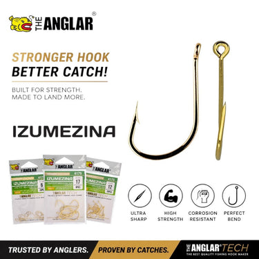 THE ANGLAR - IZUMEZINA HOOK RINGED GOLD 4179 FISHING HOOK