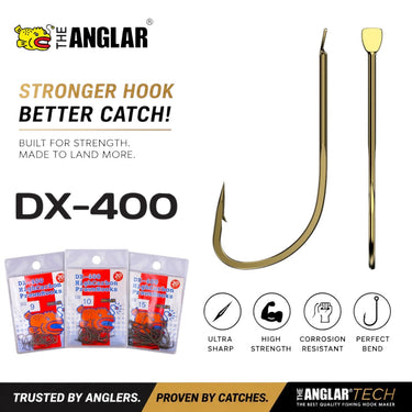 THE ANGLAR - DX400 SODE HOOK PACK FLATTED 418 BRONZE FISHING HOOK