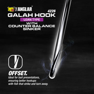 THE ANGLAR - PRAWN HOOKS W/COUNTERBALANCE SINKER - 1.6g/1.7g/1.8g/1.9g (STAND TYPE 4227/LEAN TYPE 4226) PRAWN FISHING