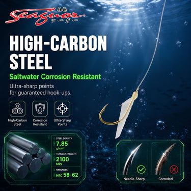 SEAGUOR - SABIKI HOOK 4258 UV EFFECT LUMINOUS BEAD APOLLO SW