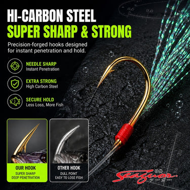 SEAGUOR - SABIKI HOOK 4288 UV EFFECT BEAD  THREAD APOLLO SW