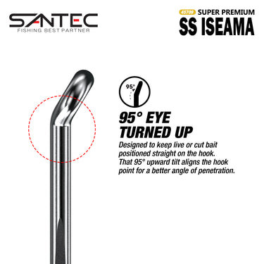 SANTEC - STAINLESS STEEL ISEAMA RINGED 45710 FISHING HOOK