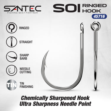 SANTEC - SOI RINGED HOOK PACK 45716 FISHING HOOK