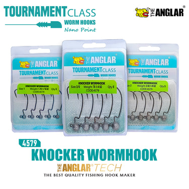 THE ANGLAR - KNOCKER WORM HOOK 1.7g/2.4g/3.5g/5g/7g/11g SOFT PLASTIC HOOKS