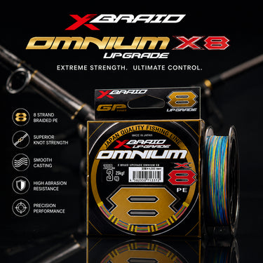 XBRAID YGK - UPGRADE OMNIUM X8 200M/300M/600M PREMIUM PE BRAIDED LINE MADE IN JAPAN