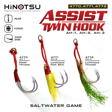 HINOTSU - ASSIST TWIN HOOK 4771/4772/4773 JIGGING HOOK