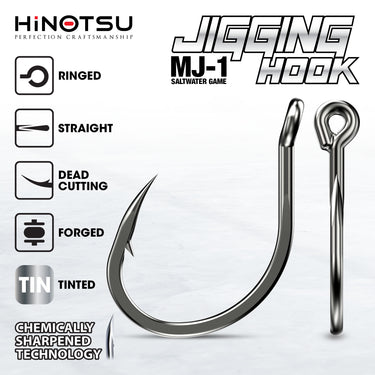 HINOTSU - MJ-1 WELDED JIGGING HOOK HOOK PACK TINTED 4780 JIGGING HOOK