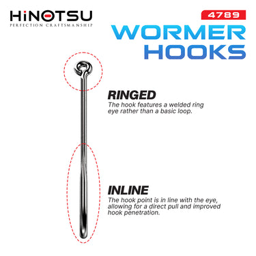 HINOTSU - WORMER HOOKS 4789 FISHING HOOK