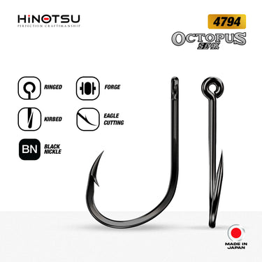 HINOTSU - OCTOPUS SE4X w/RING 4794 FISHING HOOK