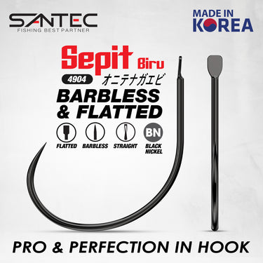 SANTEC - SEPIT BIRU HOOK PRAWN HOOK 4904/4906/4907 PRAWN FISHING